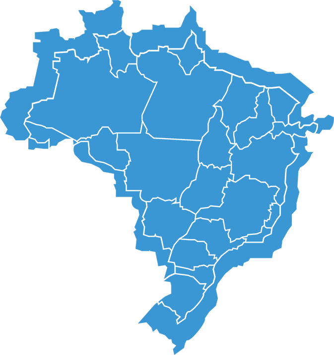 Mapa do Brasil Azul